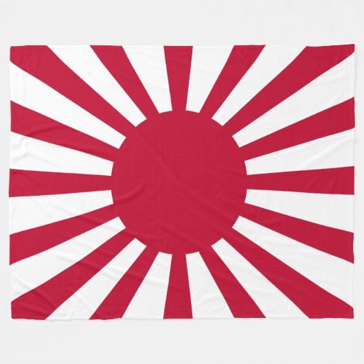 Japans Flagge des Kaiserkrieges Fleecedecke (Vorderseite (Horizontal))