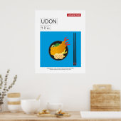 Japans Food Udon Noodles Wall Art Poster (Küche)
