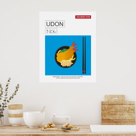 Japans Food Udon Noodles Wall Art Poster