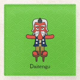 Japans großer Tengu-Krieger: Cartoon Yokai Glasuntersetzer