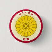 Japans imperialer Siegel Emblem Circle Form Button (Vorderseite)