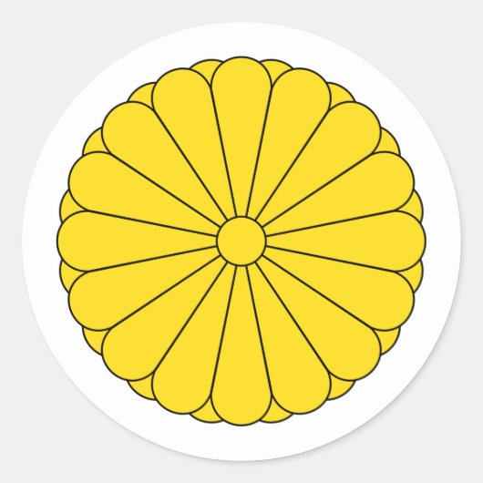 Japans Kaiserliches Siegel, Japan Runder Aufkleber (Vorderseite)