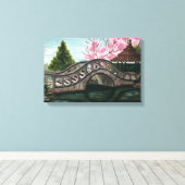 Japenese Garden Stretched Canvas Print Leinwanddruck (Insitu (Holzboden))