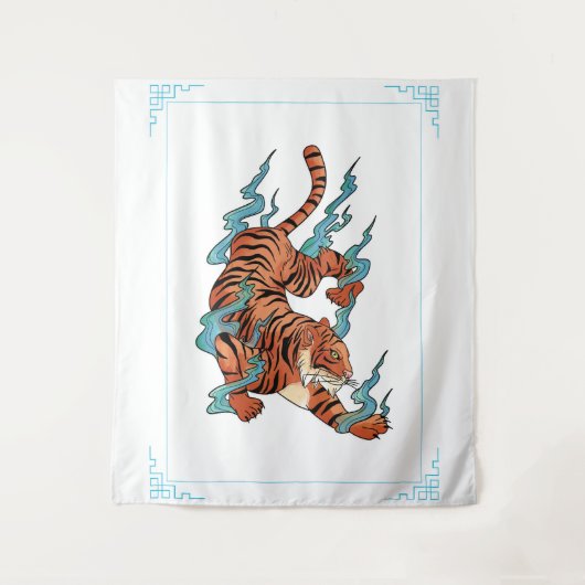 Japenese Tiger Wandteppich (Vorderseite)