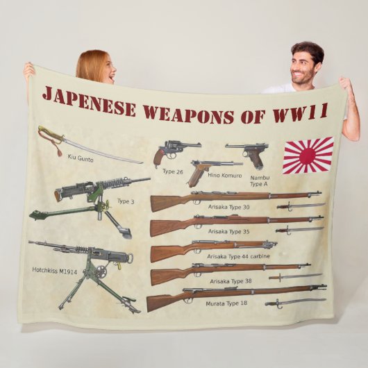 JAPENESISCHE WAFFEN DES Zweiten Weltkriegs Fleecedecke (Beispiel)