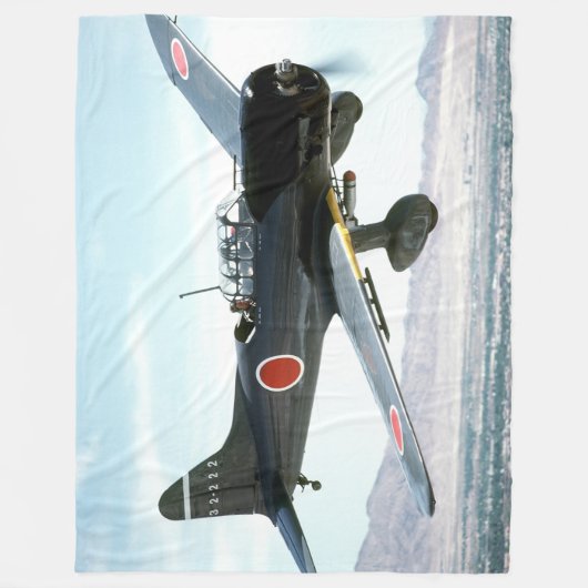 JAPENESWE ZERO FIGHTER FLUGZEUG FLEECEDECKE (Vorderseite)