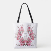 Japesse Inspiration Sakura Blume Illustration Tasche (Rückseite)