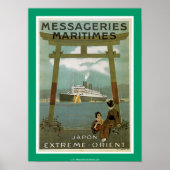 "Japon Extreme-Orient"-Messegeries Maritimes Poster (Vorne)