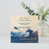 Japonesque Harmonie mit Fuji Save The Date (Stehend Vorderseite)