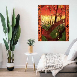 Japonismus: Blühender Pflaumenbaum von Vincent van Poster