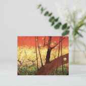 Japonismus: Blühender Pflaumenbaum von Vincent van Postkarte (Stehend Vorderseite)