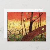 Japonismus: Blühender Pflaumenbaum von Vincent van Postkarte (Vorne/Hinten)