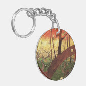 Japonismus: Blühender Pflaumenbaum von Vincent van Schlüsselanhänger (Vorderseite links)