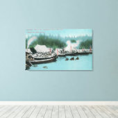 Japonski Insel - Potlatchers & Sitka Natives Leinwanddruck (Insitu (Holzboden))