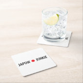Japow Junkie  Rechteckiger Pappuntersetzer (Vor Ort)