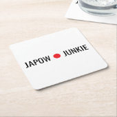Japow Junkie  Rechteckiger Pappuntersetzer (angewinkelt)
