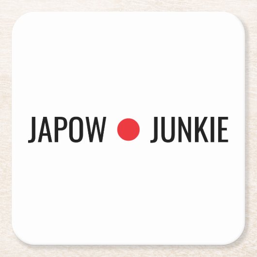 Japow Junkie  Rechteckiger Pappuntersetzer (Vorderseite)