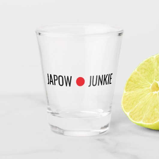 Japow Junkie Schnapsglas (Vorderseite)