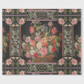 Jaquebloom mit Blumen Geschenkpapier (Flach)