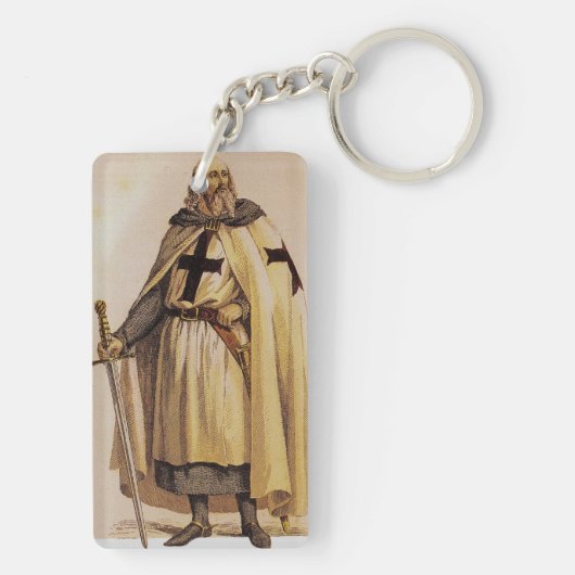Jaques de Molay Acrylic Schlüsselanhänger (Rückseite)