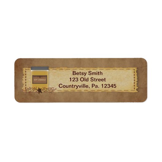 Jar Candle Address Label (Vorne)