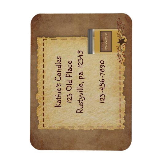 Jar Candle Business Magnet (Vertikal)