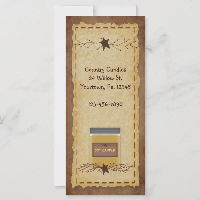 Jar Candle Rack Card Lesezeichen (Vorderseite)