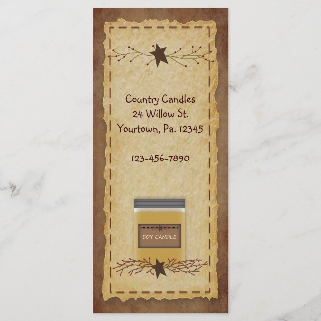 Jar Candle Rack Card Lesezeichen (Vorderseite)