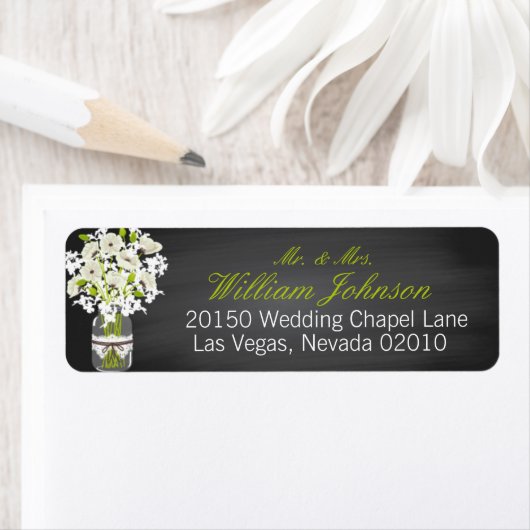 Jar Chalkboard Wedding Label (Insitu)