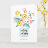 Jar der Blume Geburtskarte Karte (Gelbe Blume)