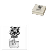 Jar der Blume Gummistempel (Stempel)