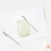 Jar des natürlichen Jogurt Quadratischer Aufkleber (Umschlag)