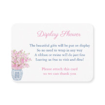 Jar-Display-Dusche für Marine und Rosa Ginger