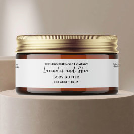 JAR-Etikett für Minimalistische weiße Kosmetika Rundum-Adressaufkleber