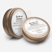 JAR-Etikett mit Inhaltsstoffen für weiße Kosmetika Runder Aufkleber