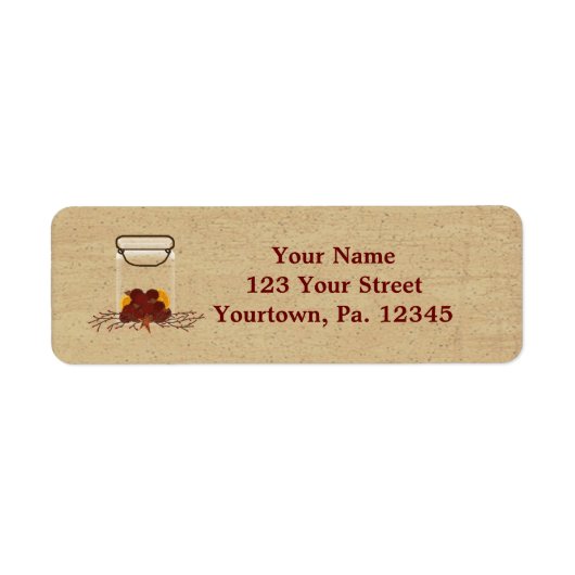 Jar Fixins Adressetikett (Vorne)