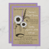 Jar Floral und Polka Dots Brautparty Einladung (Vorne/Hinten)