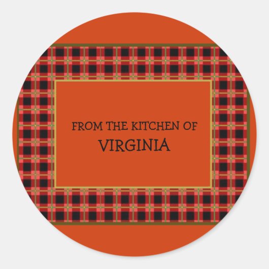 Jar & Food Labels Runder Aufkleber (Vorderseite)