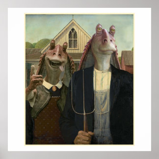 Jar Jar Binks American Binks Inspiriert von Star W Poster