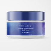 JAR-Label für Aquarellblau und Lila Kosmetik