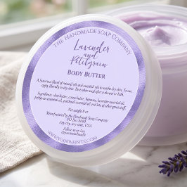 JAR-Label für lila und Lila Foil-Kosmetik Runder Aufkleber