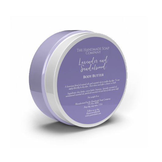 JAR-Label für Minimalistische Lila Kosmetik Runder Aufkleber