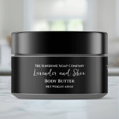 JAR-Label für Minimalistische schwarze Kosmetik Rundum-Adressaufkleber