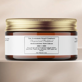 JAR-Label "Vintag Style White Cosmetics"