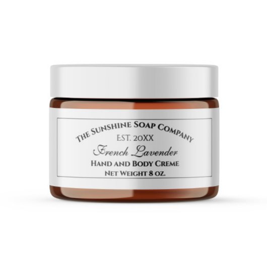 JAR-Label "Vintag Style White Cosmetics"