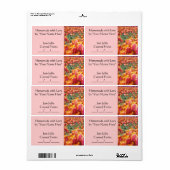 Jar Labels Tulip Blume Jam Jellie Frucht Jars (Vorne)