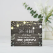 Jar Light 50. Geburtstag Save the Date Budget (Stehend Vorderseite)