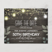 Jar Light 50. Geburtstag Save the Date Budget (Vorderseite)