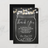 Jar, Mason Jar, Erwachsener, danke Karte (Vorne/Hinten)