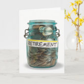 jar of coins for retigrats karte (Gelbe Blume)